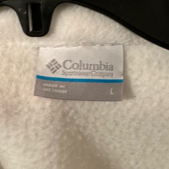 White Zip Up Columbia Jacket - Picture 2 of 3